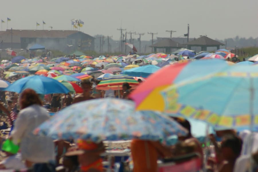 crowded beach