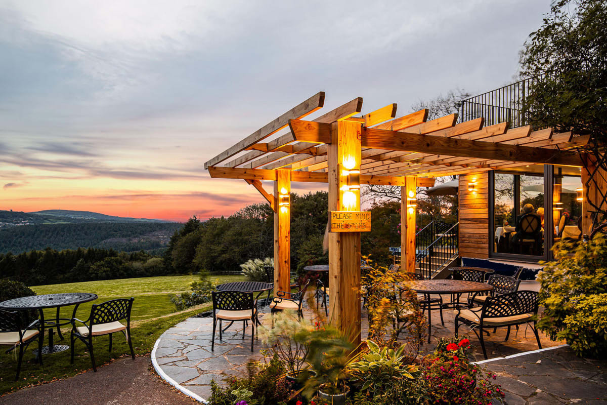 Autumn patio evening