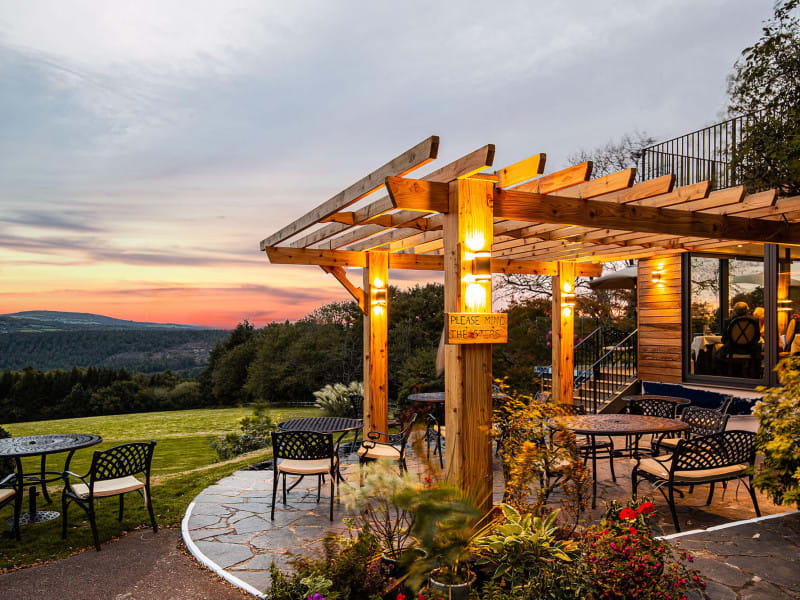 Autumn patio evening