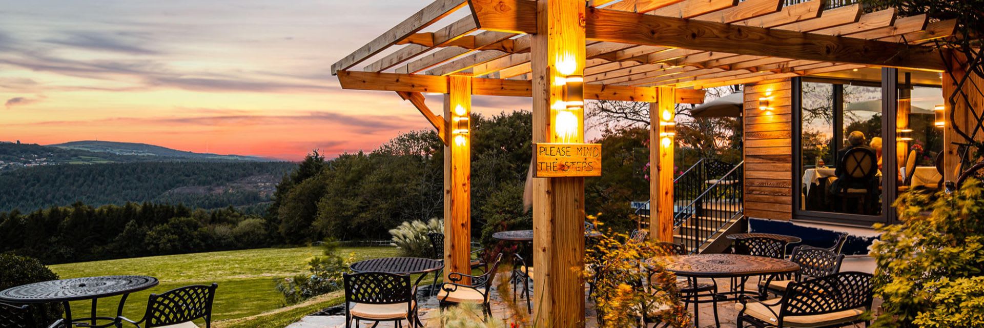 Autumn patio evening