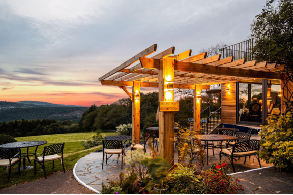 Autumn patio evening