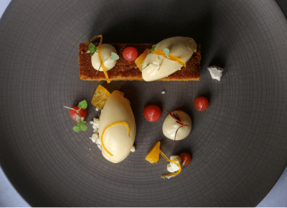 Carrot cake, cream cheese, blood orange (2)